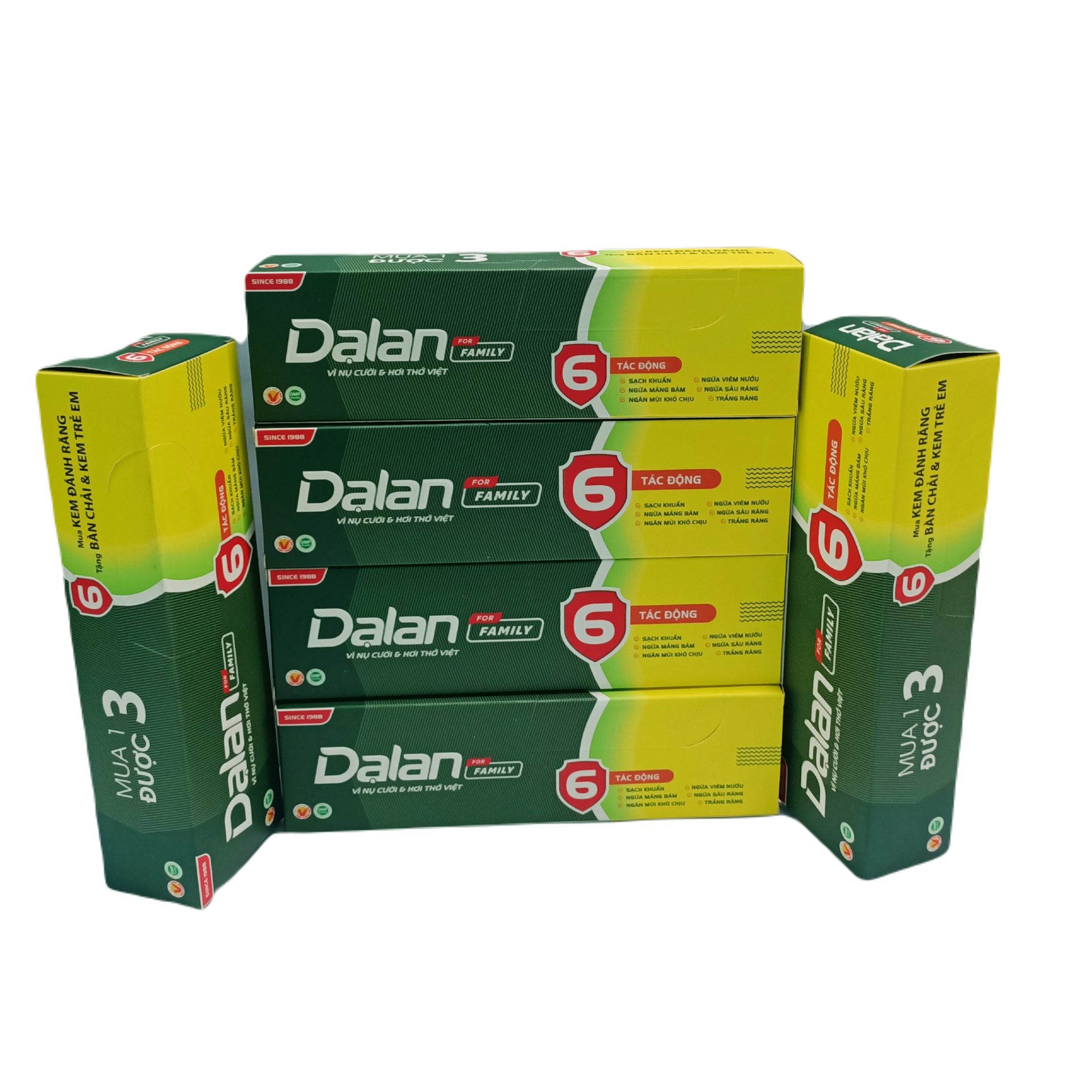 COMBO MUA 5 TẶNG 1-KEM ĐÁNH RĂNG FAMILY 200G - DẠ LAN