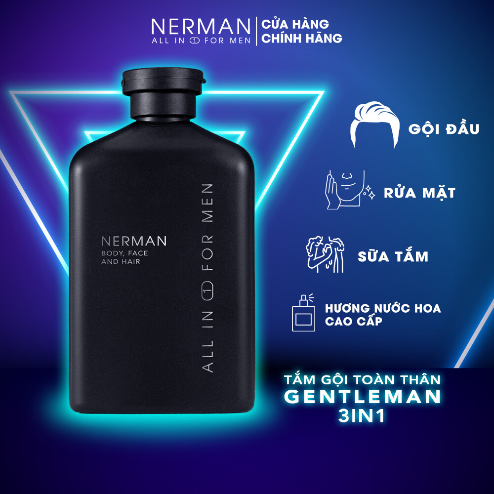 Sữa tắm gentleman 3 trong 1 – Face, Body and hair: