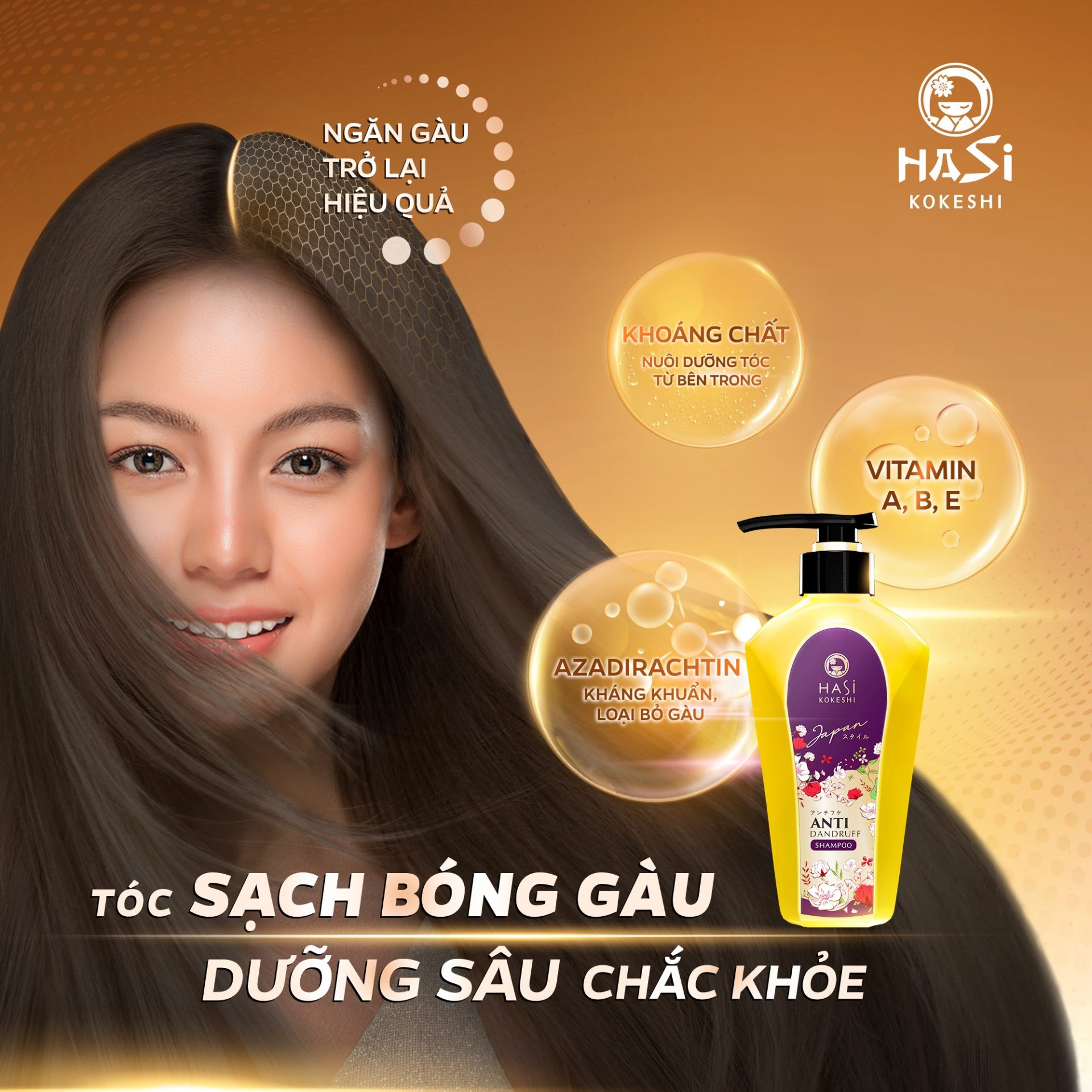 DẦU GỘI LÀM SẠCH & NGĂN NGỪA GÀU - HASI-02
