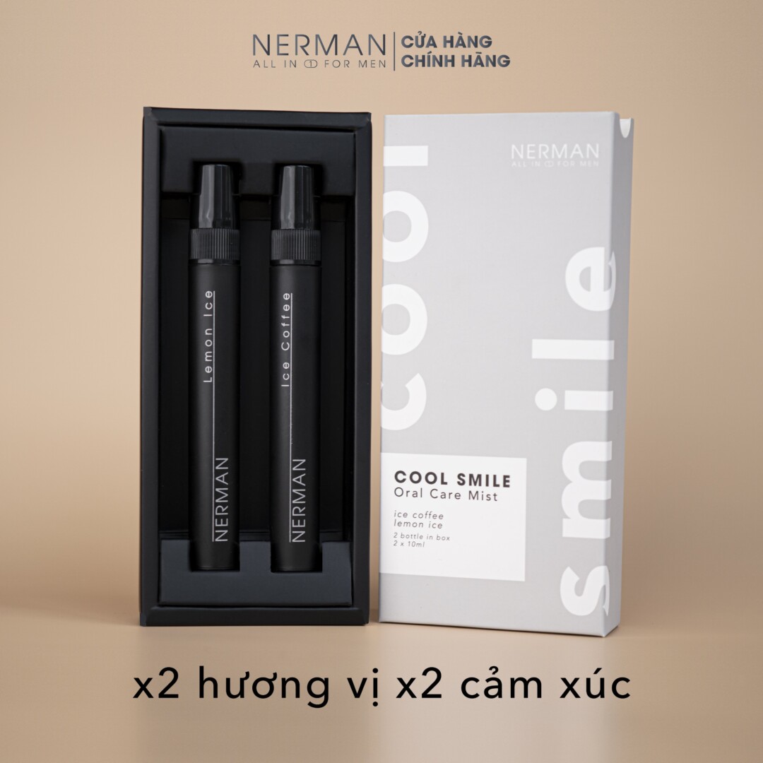 Xịt thơm miệng Nerman Cool Smile 2 hương Ice Coffee & Lemon Ice 10mlchai-02