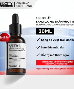 Serum sáng da mờ thâm cho nam Men Stay Simplicity Vital Facial Skin Brightening 30ml Niacinamide 5%