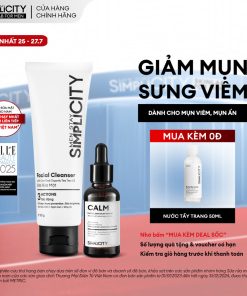 Bộ sản phẩm chăm sóc da nam giảm mụn viêm sưng Men Stay Simplicity Acne Relief Duo