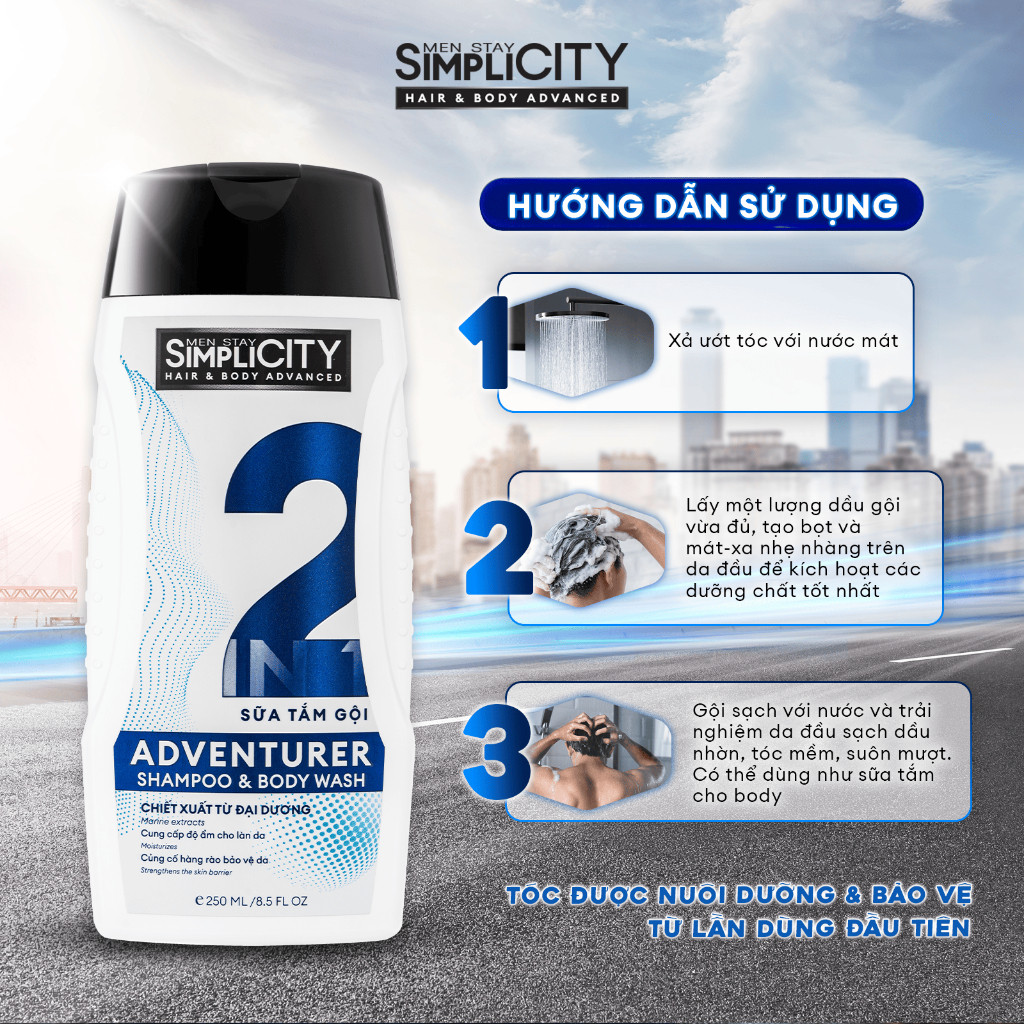 Hướng dẫn sử dụng Dầu gội Men Stay Simplicity