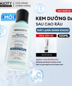 Kem dưỡng da mát lạnh sau cạo râu Men Stay Simplicity Ultra Cool After Shave Lotion 100ml
