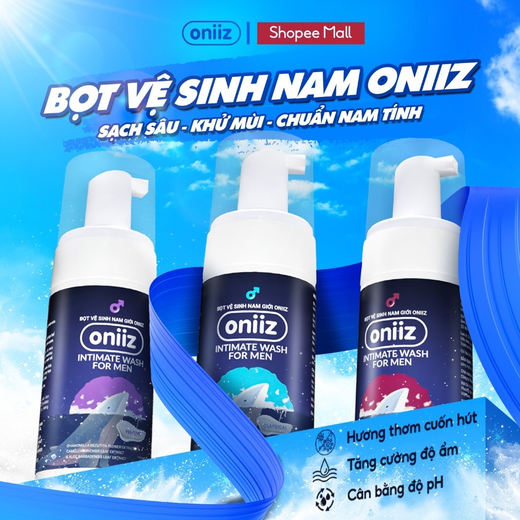 Bọt vệ sinh nam giới Oniiz Dung dịch tạo bọt hương nước hoa 100ml